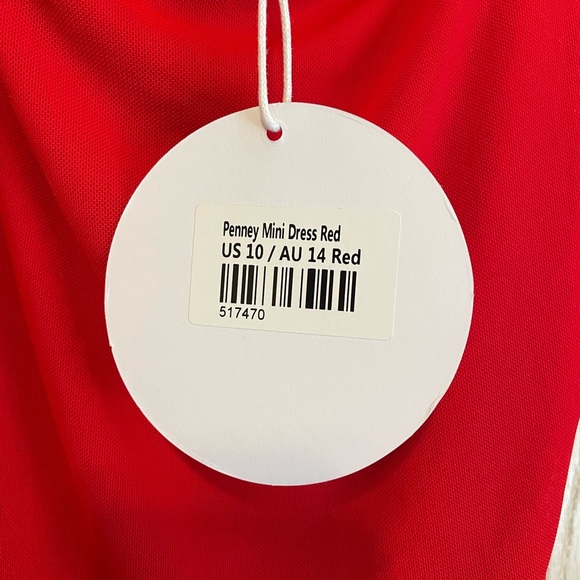 Princess Polly - Penney Mini Dress Red US Size 10 - Picture 5 of 7